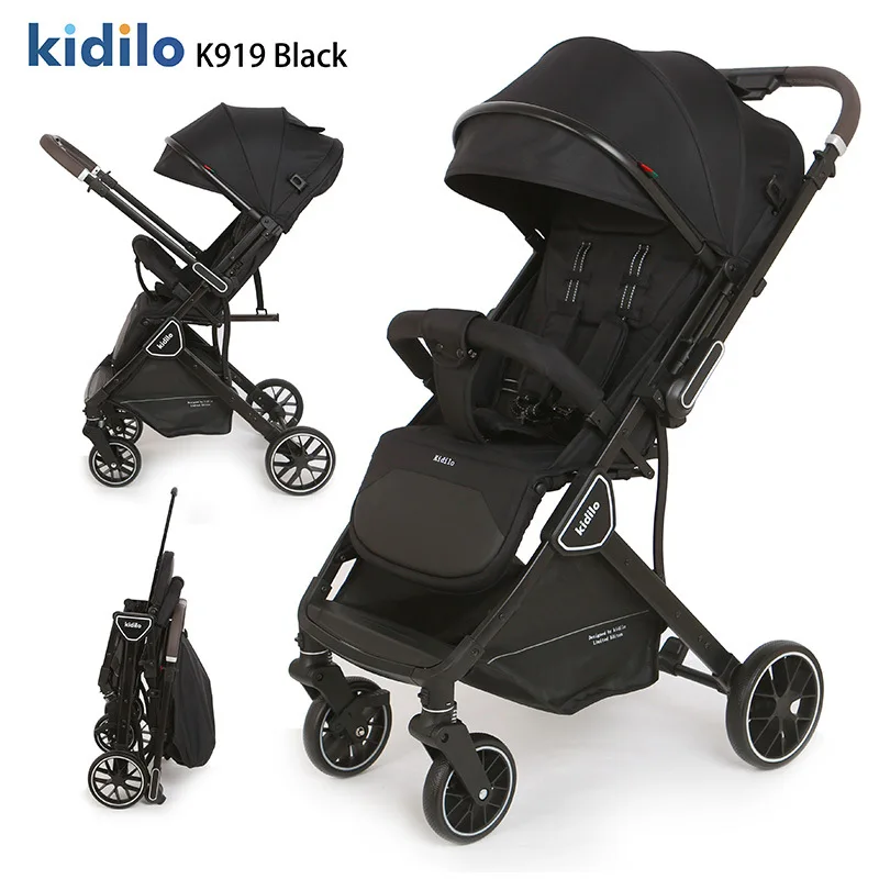 

Коляска Kidilo может сидеть и лежать, сверхлегкая портативная детская тележка-зонтик, складная амортизирующая детская коляска Cross-B