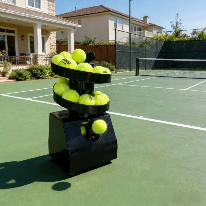 Single tennis serve training machine Multi-ball swing practice device with special receiving network