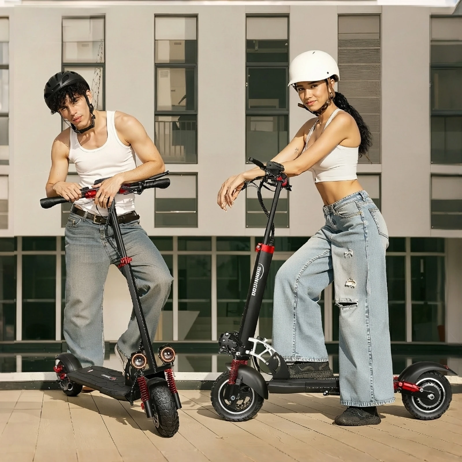 SUNNIGOO N3MAX/N3LMAX Elektroroller, 31 MPH Höchstgeschwindigkeit, 34 Meilen Reichweite, NFC-Unterstützung, abnehmbarer Sitz, 10" All-Terrain-Reifen, Scheibenbremse