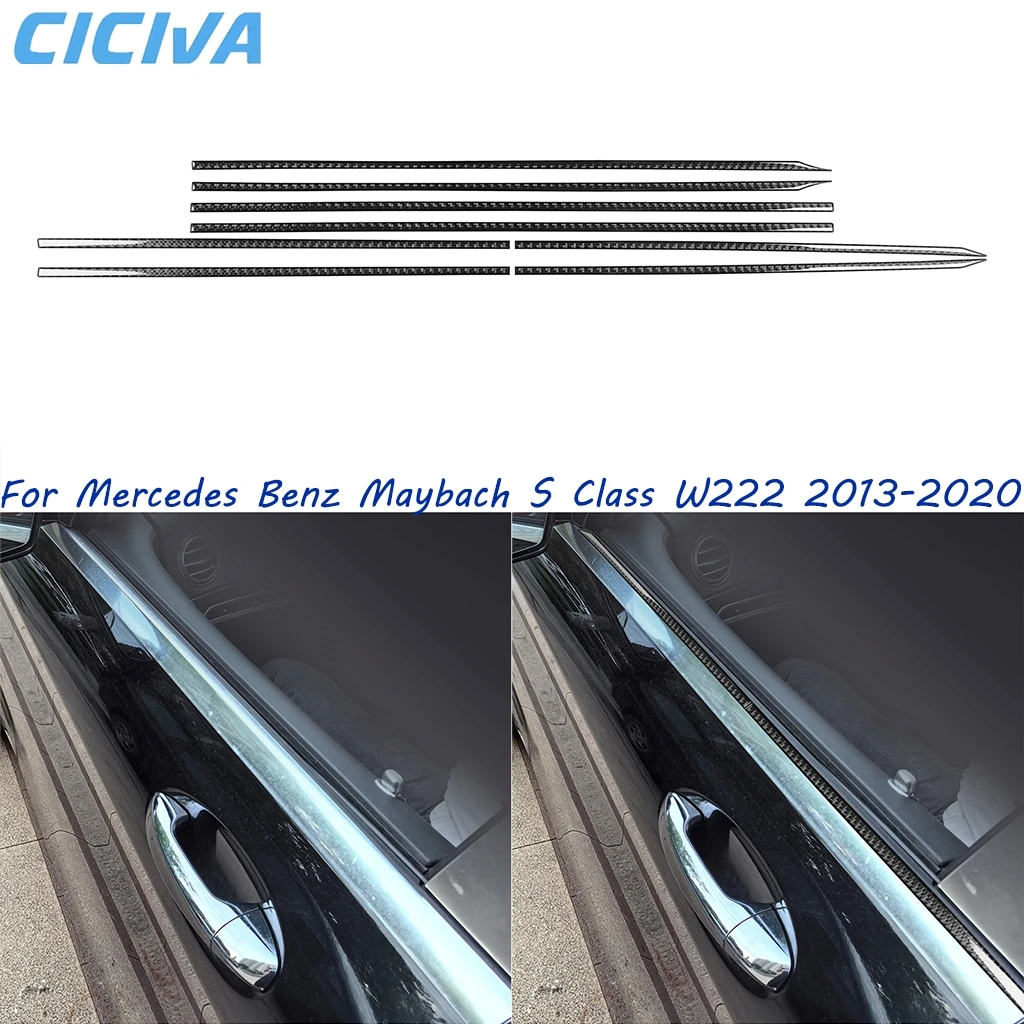 

For Mercedes Benz Maybach S Class W222 2013-2020 Exterior Door Window Decoration Carbon Fiber Interior Car Accessories Sticker