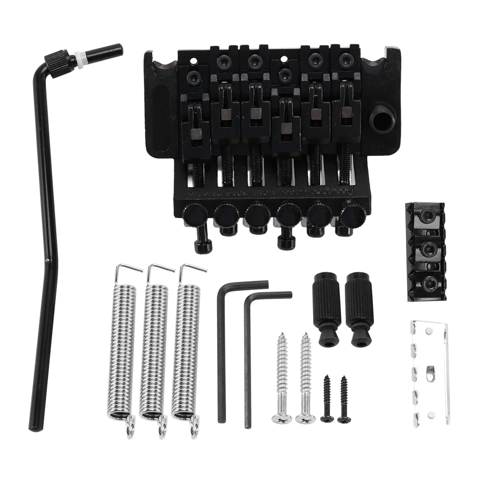 Best Offer Electric Guitar Dual Tremolo Bridge Assembly System for L-i-c I-b-a  1 Set (Black)