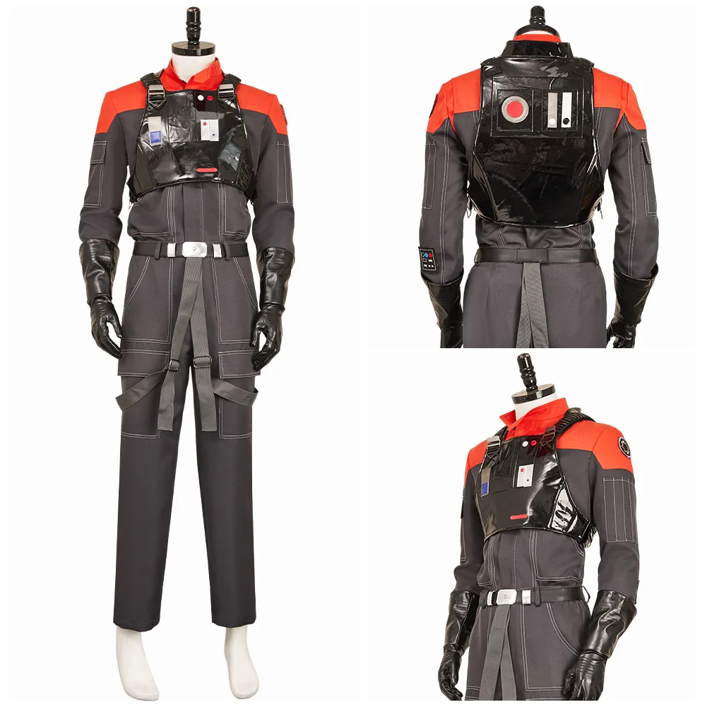 

Adult Men Cassian Andor Cosplay Costume TV Fantasia 2025 Vest Coat Pants Belt Gloves Outfits Halloween Carnival Party Suit
