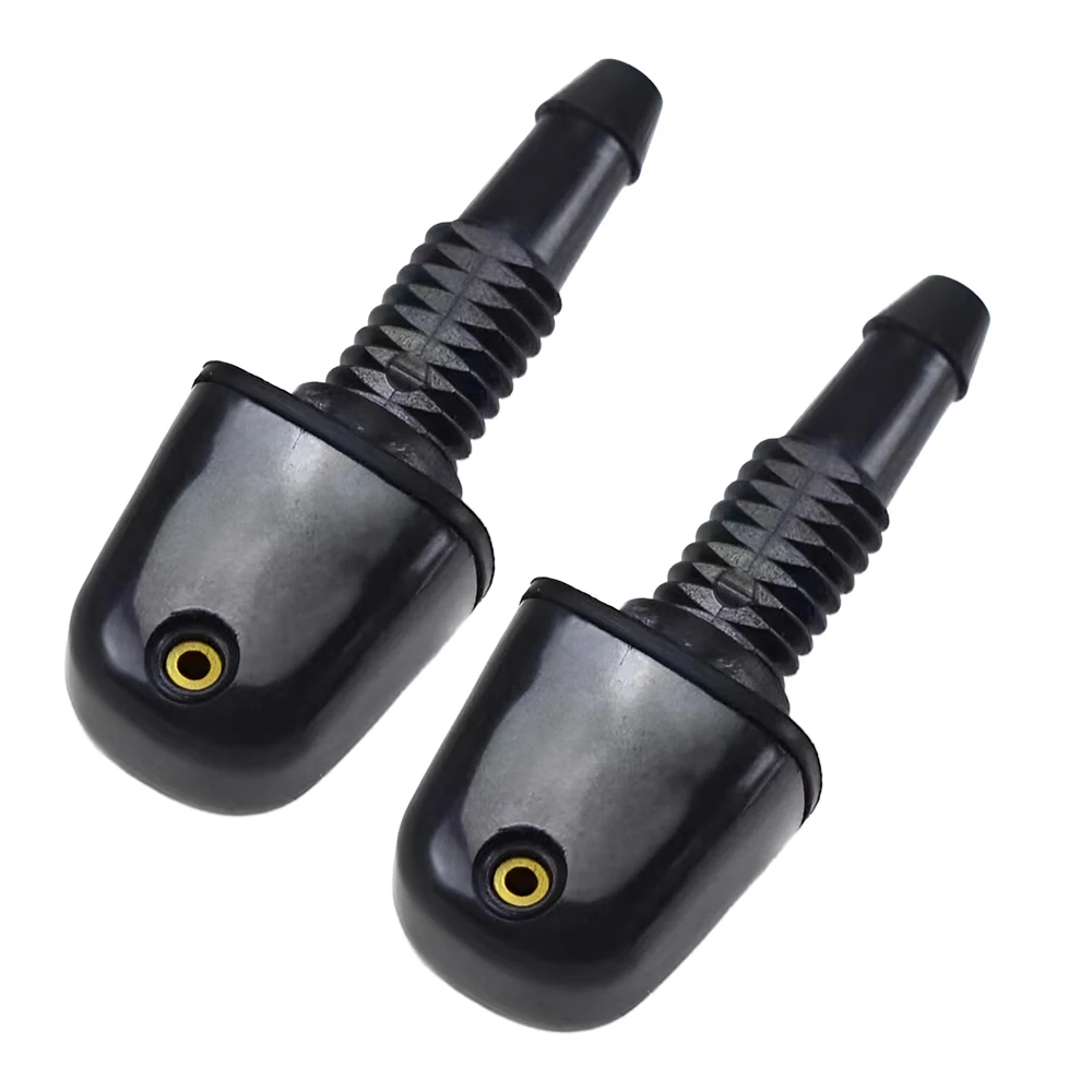 2 ชิ้นด้านหลังกระจก Wiper เครื่องซักผ้าหัวฉีด Sprayer Jet Fit สําหรับ Honda CRV 2002 2003 2004 2005 2006 2007 2008 2009 2010 2011 สีดํา