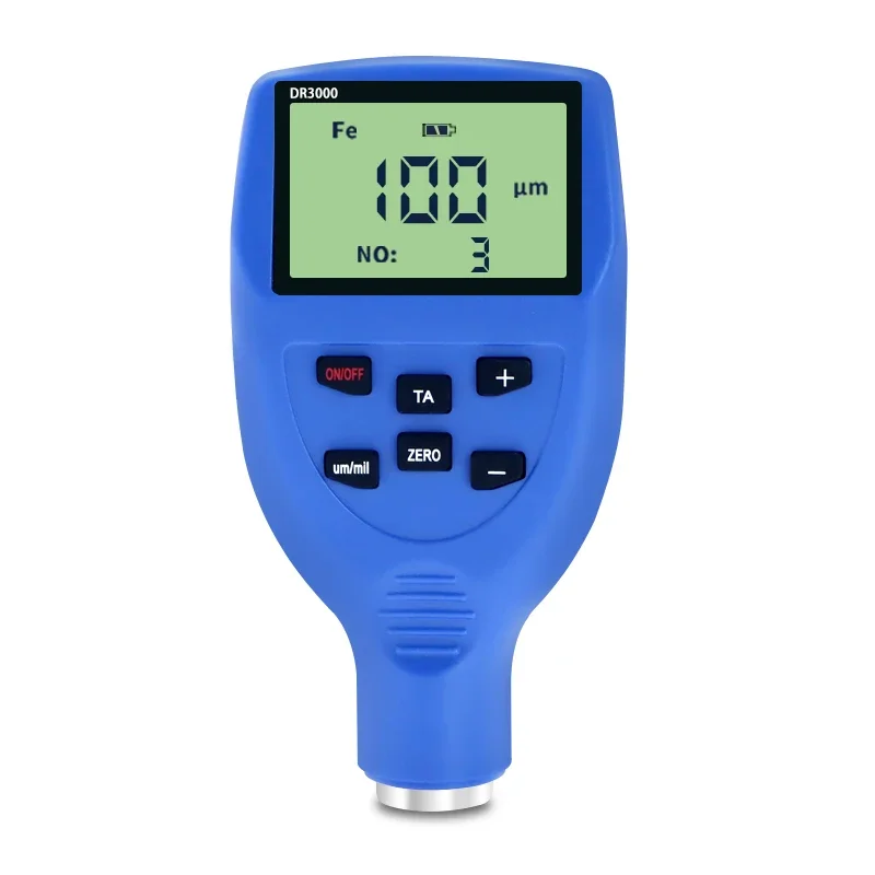 

DR3000 Portable Paint Coating Thickness Gauge Meter Tester Digital Coating Thickness Gauge Magnetic Eddy Current Principle 3mm