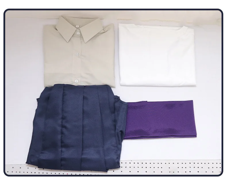 Anime Yushiro Cosplay Peruca Terno, Quimono Branco, Camisa, Casaco, Calças, Roupa de cinto, Halloween, Fantasia de Carnaval