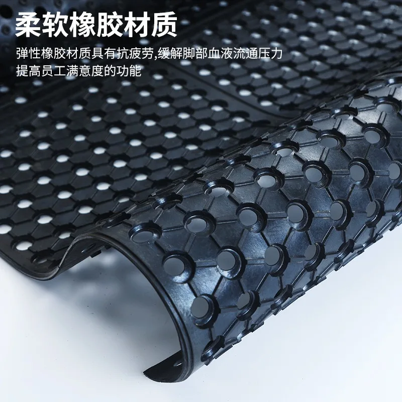 2025Горячая продажа, оптовая продажа, сотовая кухня, мастерская против усталости, маслостойкий дренажный сотовый резиновый полый коврик, рулон пола