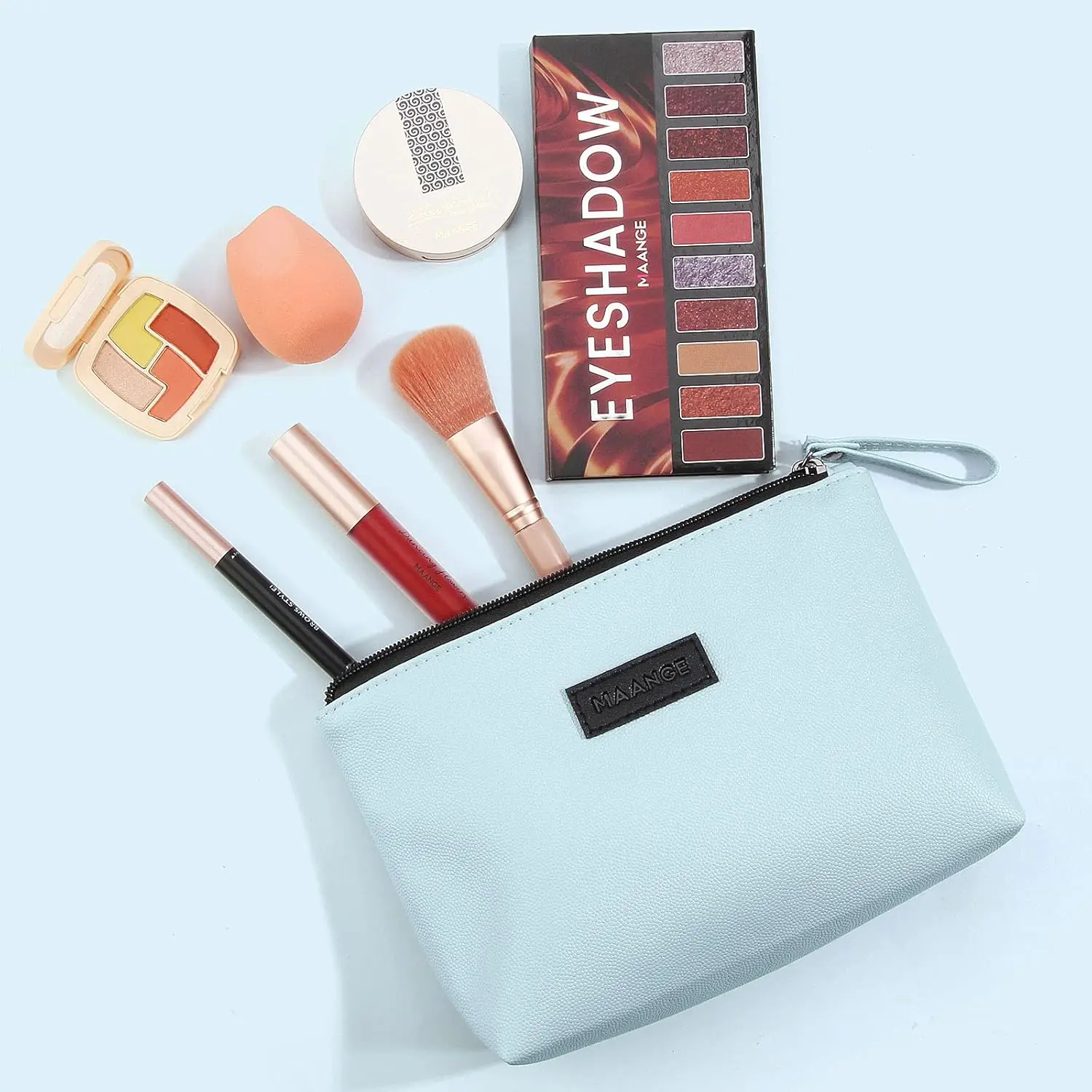 

Bags for Women Small Makeup Bag for Purse Pu Leather Makeup Pouch Travel Makeup Bag with Zipper Make Up Bag for Travelling