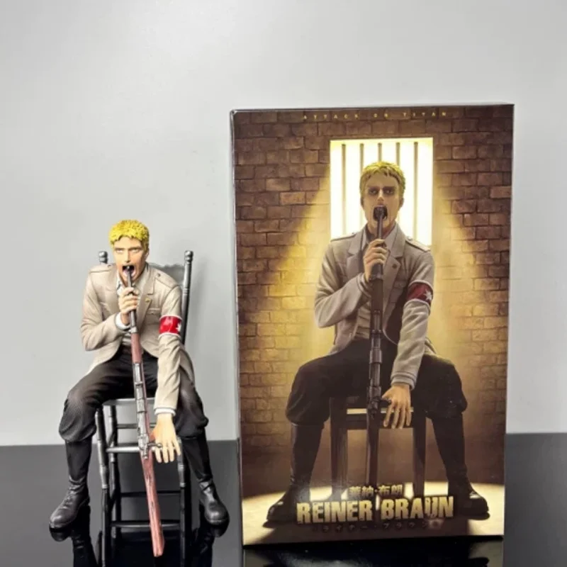 新しいスタイルの進撃の巨人ライナーブラウンガンシーンスタチューアニメ周辺機器テーブルオーナメントスタイリッシュな二次元ホビーコレクション