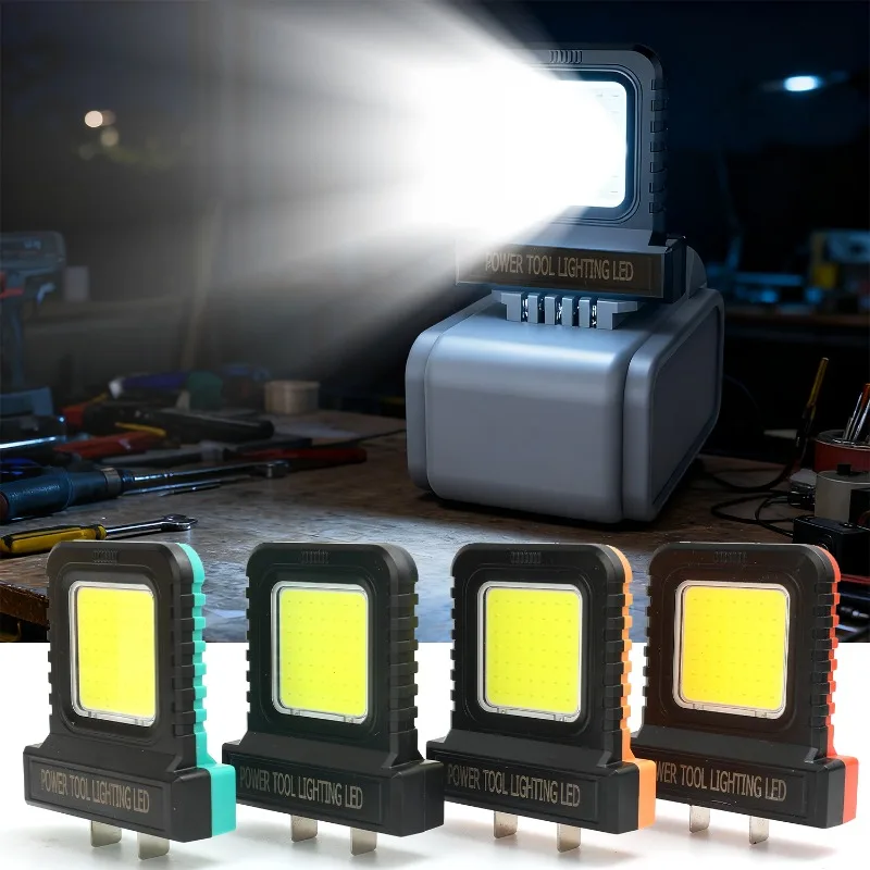 العالمي المحمولة LED ضوء العمل 20 فولت/21 فولت أداة السلطة بطاريات الليثيوم منصات المرآب إصلاح السيارات مصباح أضواء العمل أداة السلطة