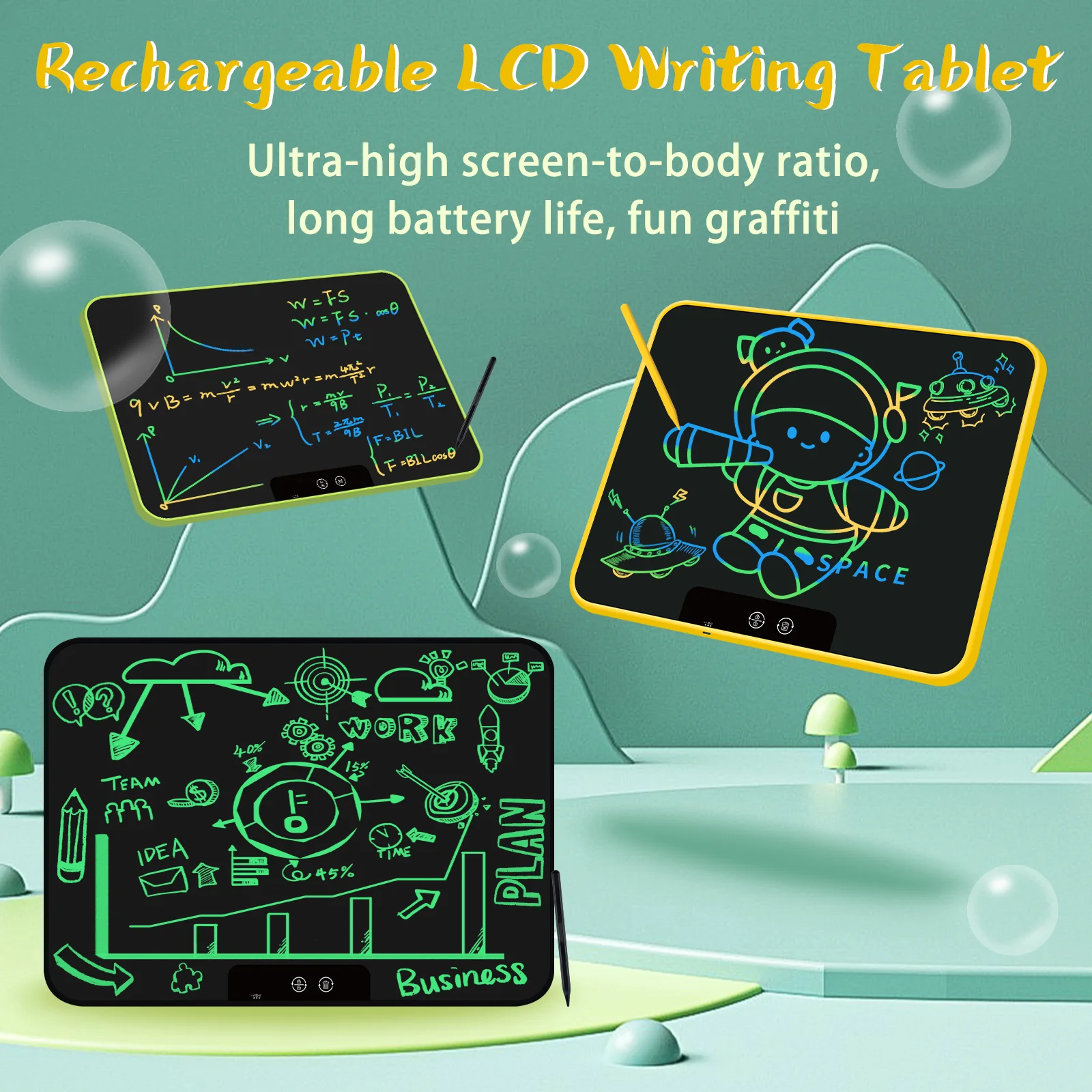 Lcd escrita tablet 18 Polegada desenho tablet almofadas de escrita placa pintura eletrônica apagável desenho doodle almofada para crianças adultos