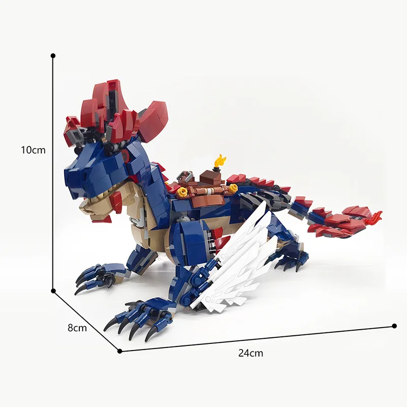 New in Ark Survival Evolved Rock Drake Dragon Building Block Set Flying Animals Mount Bricks Toys For Kids Adults Birthday Gifts