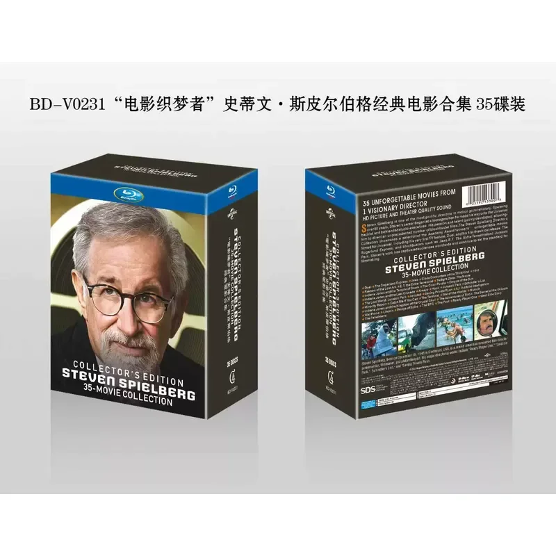 New BD Blu-ray High Definition Steven Spielberg Classic Movie Collection 35 Discs English Chinese Subtitles