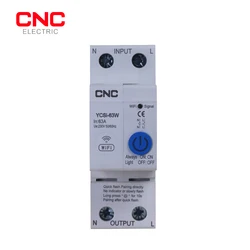 CNC 2P 63A WIFI Smart Switch  Energy Meter Kwh Metering Monitoring Timer Relay MCB TUYA Smartlife Voltage Current Protection
