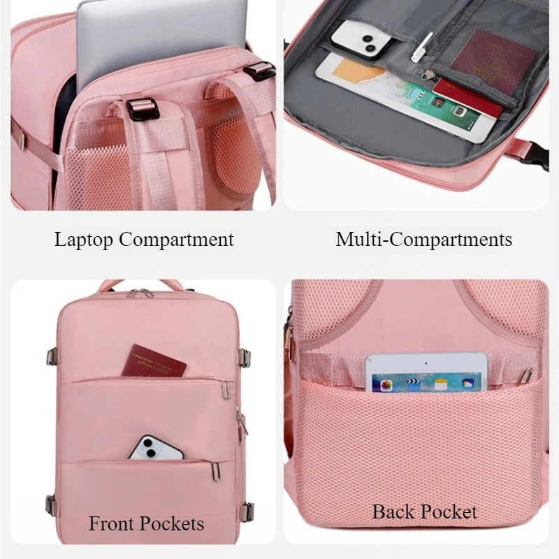 حقيبة ظهر للكمبيوتر المحمول للأعمال ذات سعة كبيرة للجنسين، حقيبة مدرسية عصرية للسفر في الهواء الطلق للرجال والنساء الطلاب Mochilas Hombre #2