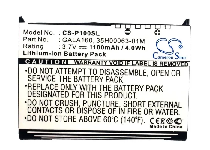 CS 1100mAh  Battery For CyberBank POZ G300 DOPOD P100 HTC Galaxy i-mate PDA-N Pharos PTL525P Traveler GPS 525