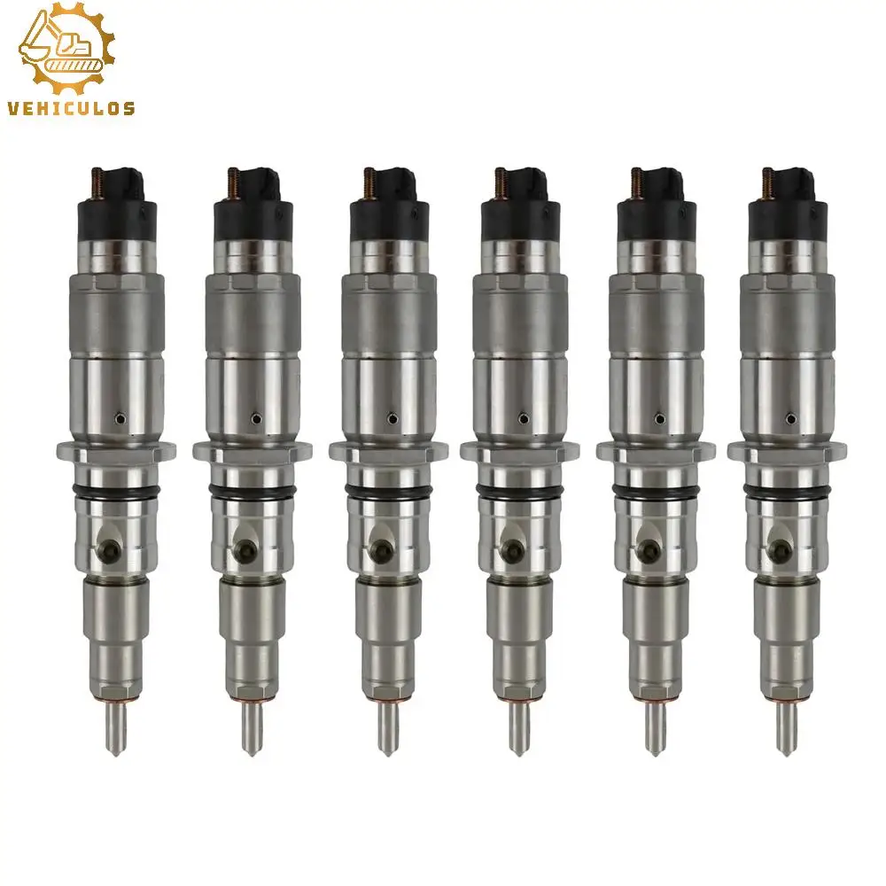 0445120251 4945381 5263314 6PC Diesel Common Rail Injectors For Bosch Cummins ISB QSB 6.7L Engine 01 5.9L CUM206 CUM161 162 Tier