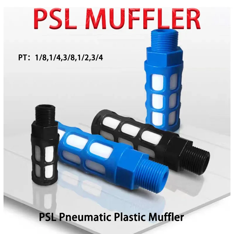 1pcs Air Absorber Plastic Exhaust Muffler Pneumatic 1/8 1/4 3/8 1/2 Male Thread Absorb Noise Filter Slip Lock For Misting Pump