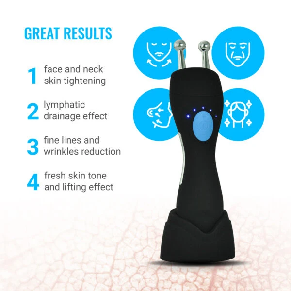 Portable Plastic Jade Massage Wrinkle Remover Beauty Tightening Microcurrent Face Massager Roller Standing Face Lift Roller