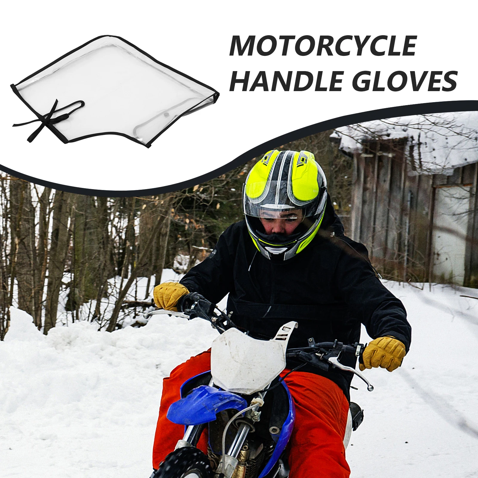 Guantes para manillar de motocicleta, manoplas a prueba de viento, calentador de manos, impermeable, cálido, para manillar de motocicleta, cubierta a prueba de lluvia, 1 par