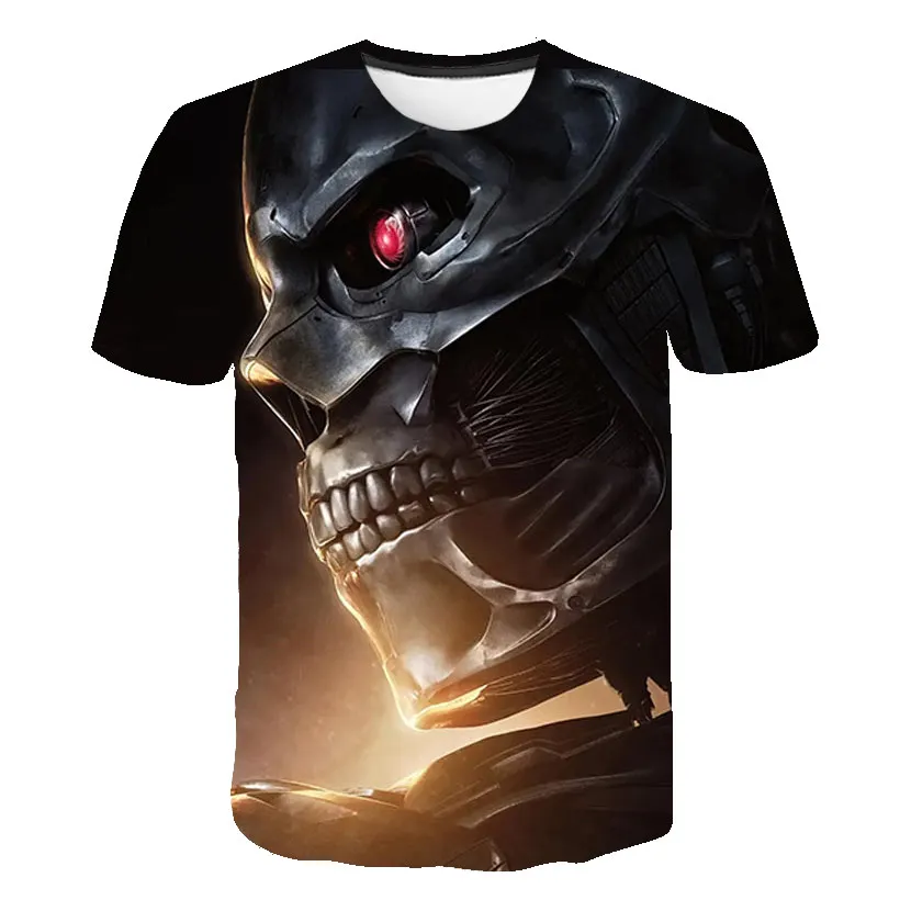 New Terminator 3D Print T-Shirt Streetwear Men Women Fashion Oversized Short Sleeve T Shirt Harajuku Kids Tees Tops Man Clothing