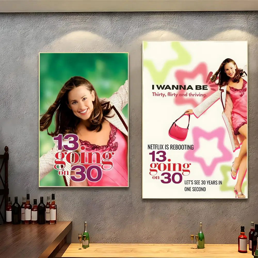 Romantic Teen Comedy T-13 Going On 30 Poster Modern Indoor Wall Decor & Aesthetic Home Space Design