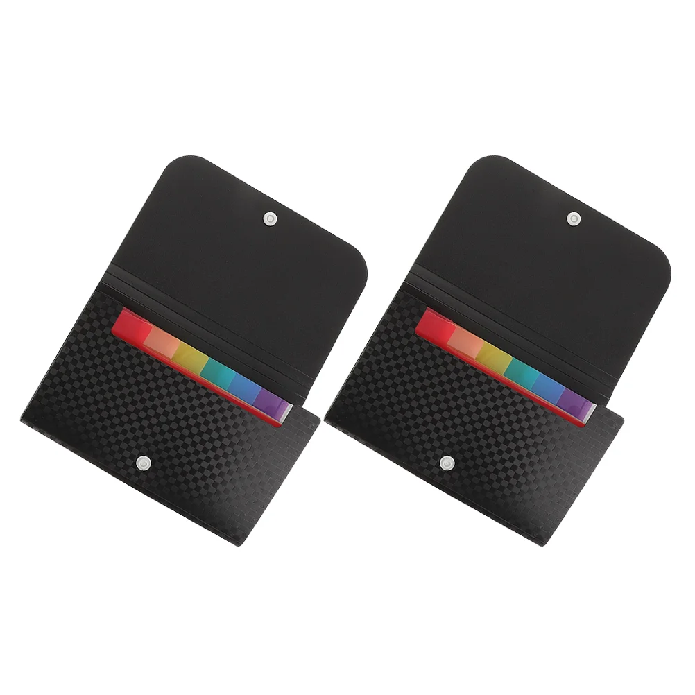2Pcs Documents Folder Expanding File Small Office School PPMaterial EasyCarry Out Storage Bag