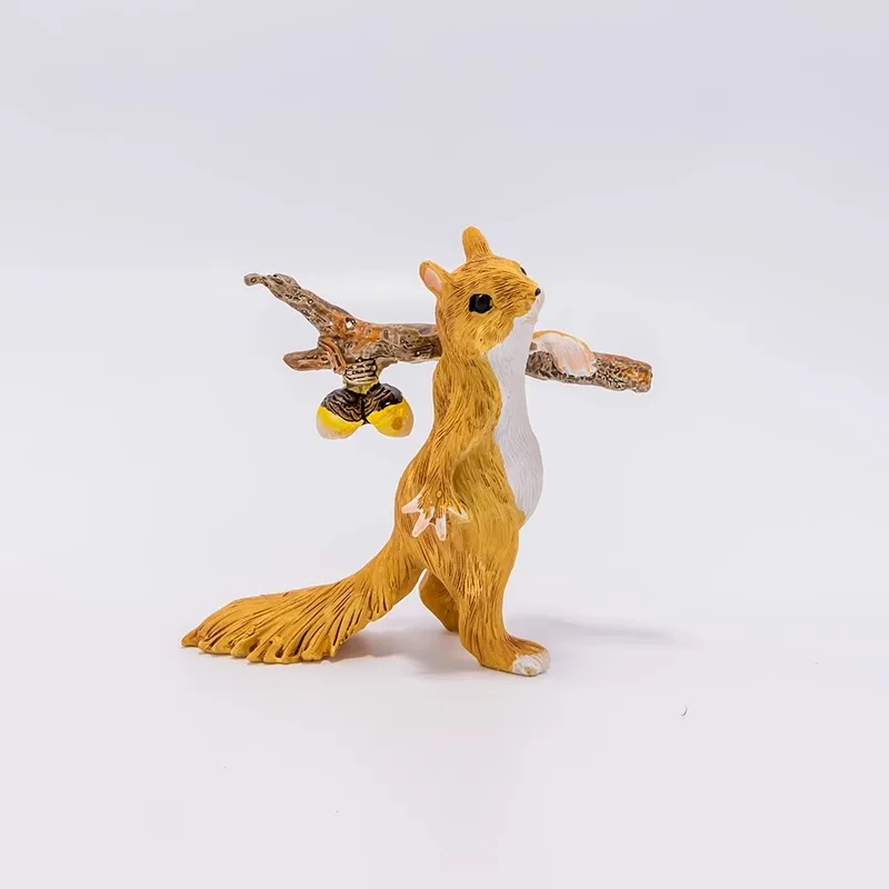 Lovely Squirrel Animal Figurine  Miniatures Fairy Garden Ornaments Home Decoration Friends Gift Bonsai Dollhouse Decor