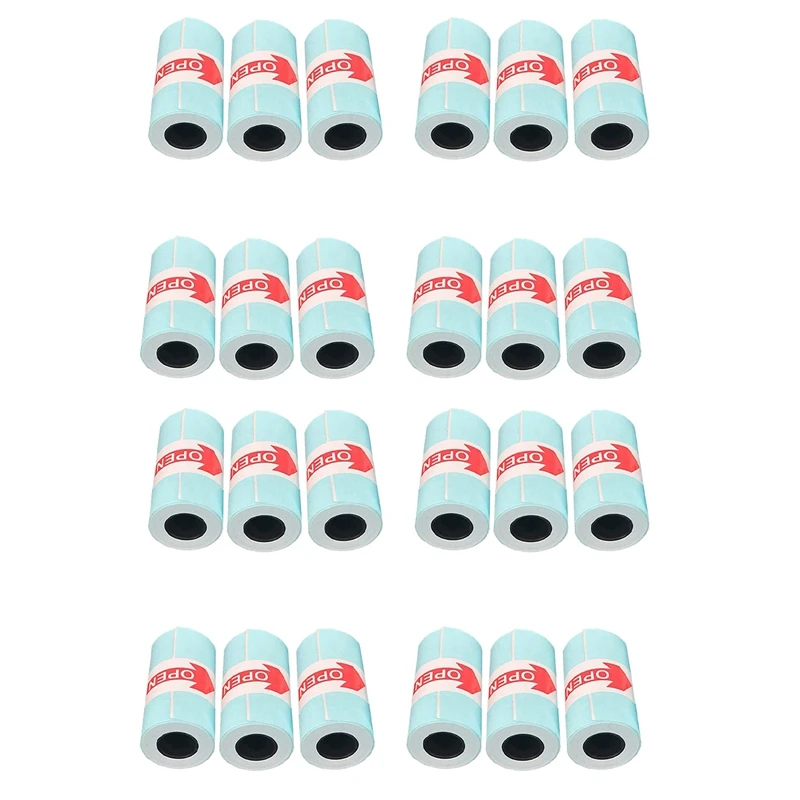 กระดาษความร้อนสติกเกอร์24ม้วนขนาด57มม. x 30มม. เครื่องพิมพ์ความร้อนแบบมีกาวในตัวสำหรับเครื่องพิมพ์ใบเสร็จใบเสร็จใบเสร็จใบเสร็จใบเสร็จใบเสร็จ