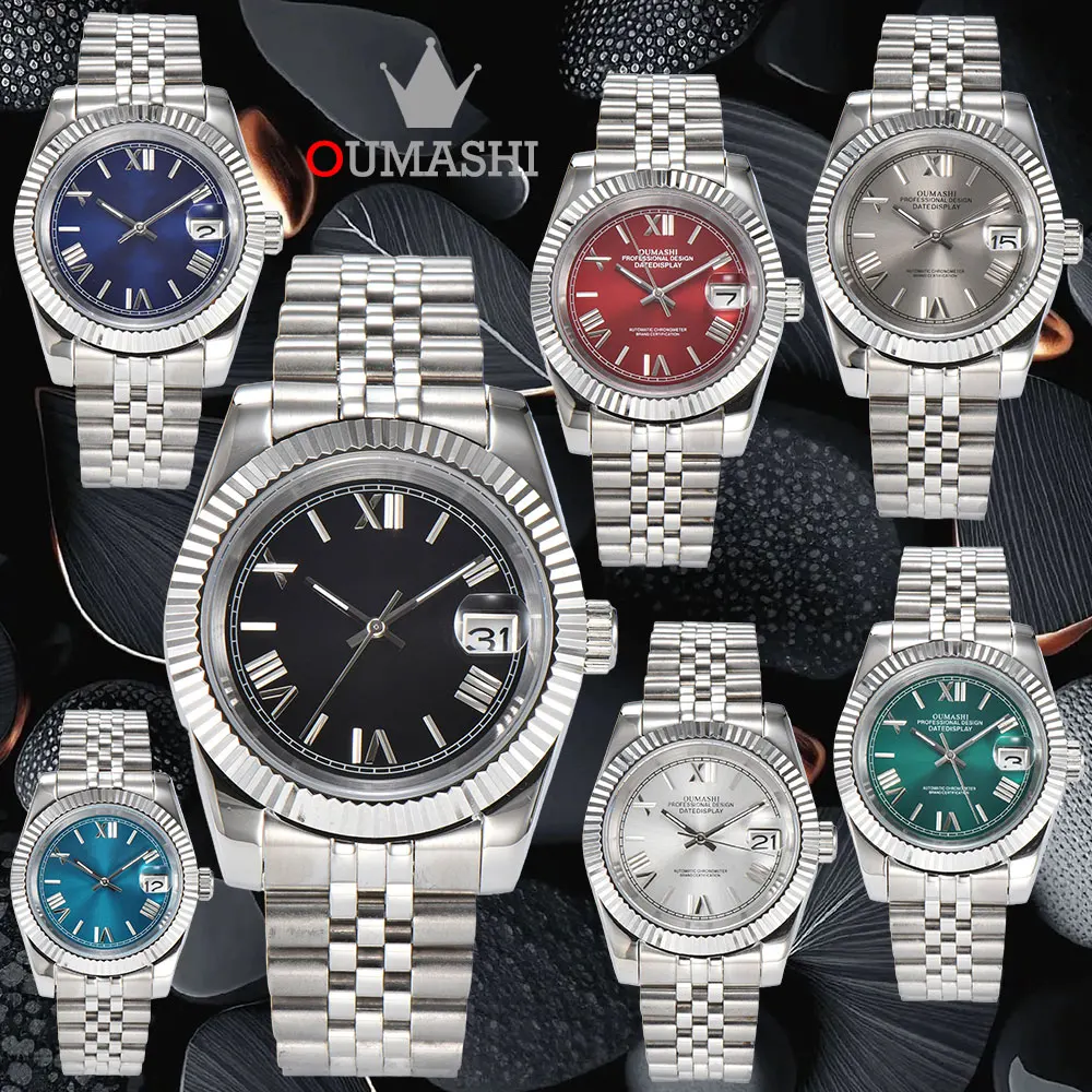 

NH35 Watch OUMASHI Watch Sapphire Glass Men's Watch Stainless Steel Case Automatic Mechanical Luxury Watch Suitable for NH35A