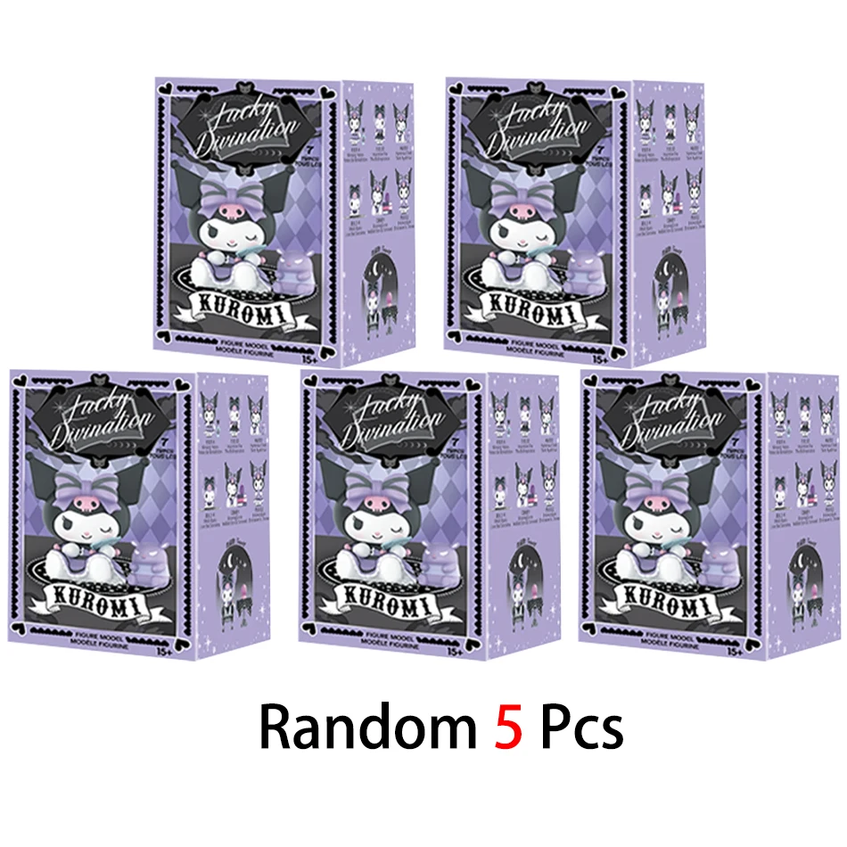 Sanrio Blind Box Cartoon Kuromi Puppe Glücksbringer Anime-Serie Actionfigur Modellpuppe Kinderspielzeug Schreibtisch-Deko Geburtstagsgeschenk