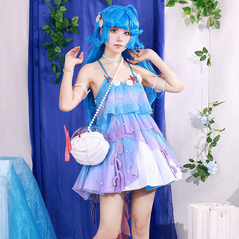 Game King Glory Doria Cosplay Costume Mermaid Doria Cos Costume Anime Anime Costume Suit Female Halloween Carnival Outfit