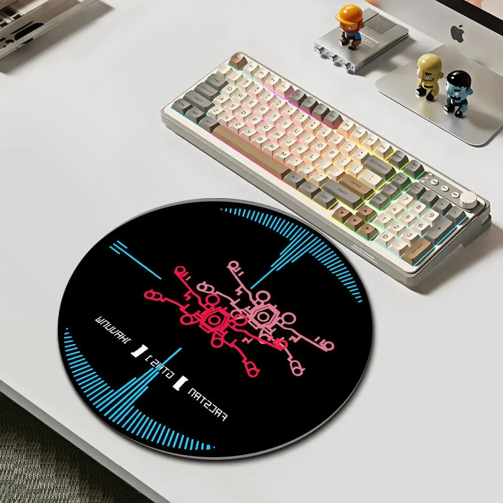 

HYBXAXC Sci-Fi Target HUD Round Mouse Pad, Non-Slip Waterproof Desk Mat for Gamers Extended Pad for PC Laptop Unique Tech Style