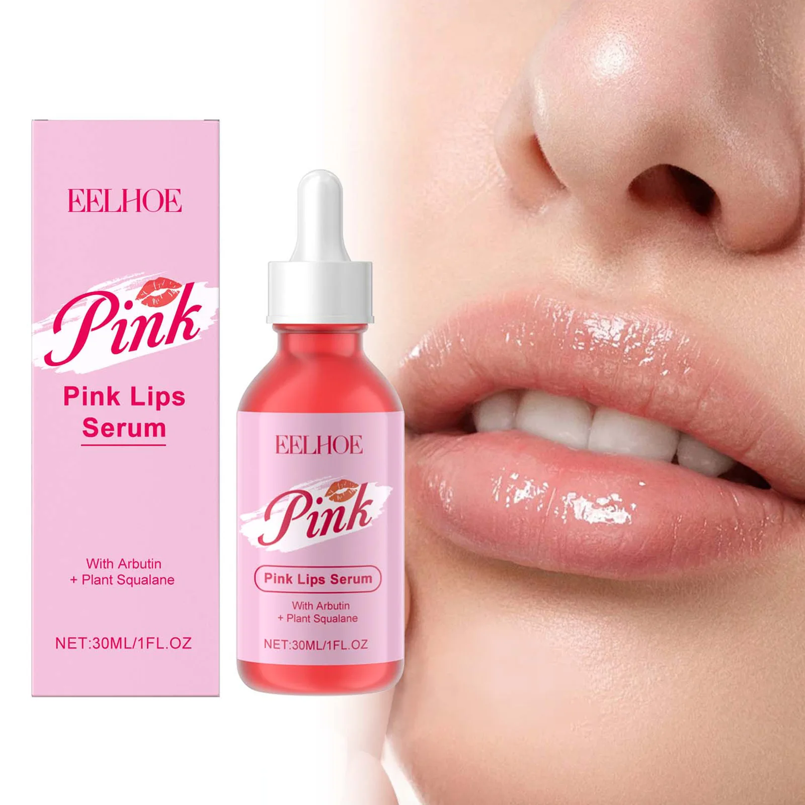 Soro labial rosa, óleo essencial para aclarar lábios escuros, remove linhas labiais de pele morta, hidratante para iluminar, essência de bálsamo labia