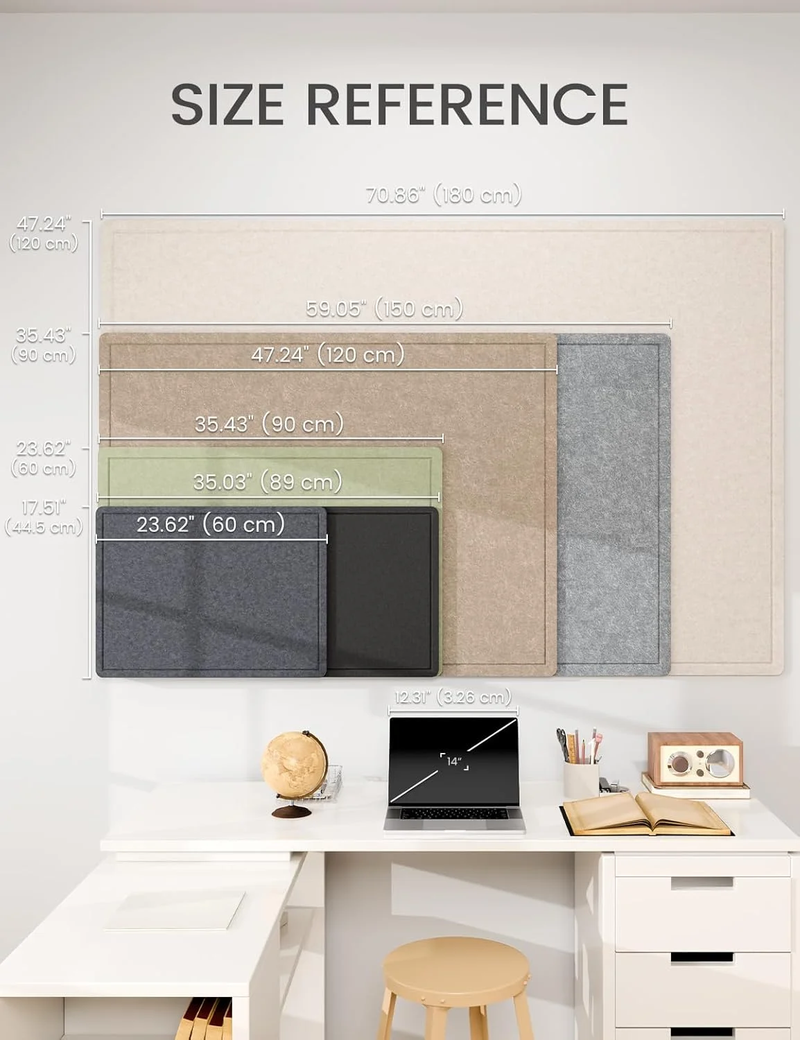 40x60cm Thicken Felt Wall Bulletin Panel Multipurpose Photo Memo Display Background Felt Decor Note