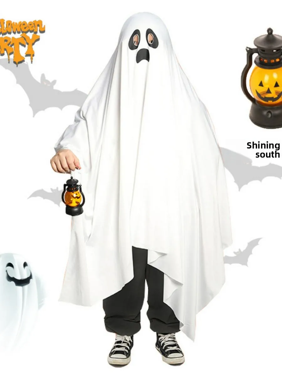 

Детский костюм на Хэллоуин, одежда смерти для мальчиков, страшная игровая одежда, халат призрака, костюм для косплея, материал полиэстер
