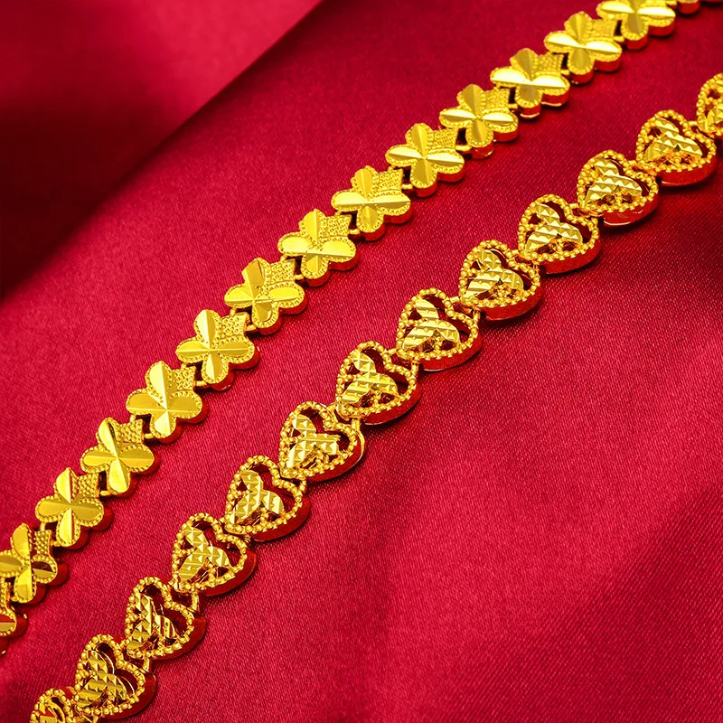 

Вьетнамская цепочка на танк Shajin 24K в форме сердца, свадебные праздничные принадлежности, подарки друзьям