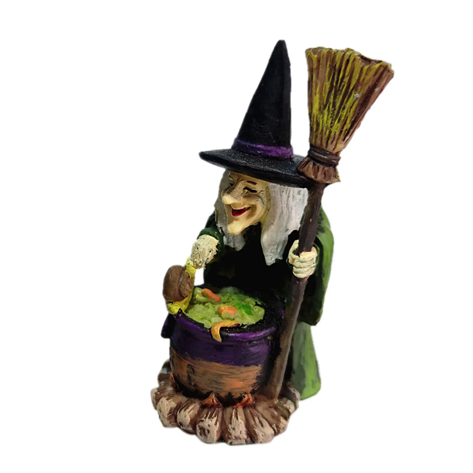 Halloween Horror Witch Figurine Desktop DIY Decoration Ornaments For Party Garden Happy Halloween Holiday Bar Decor