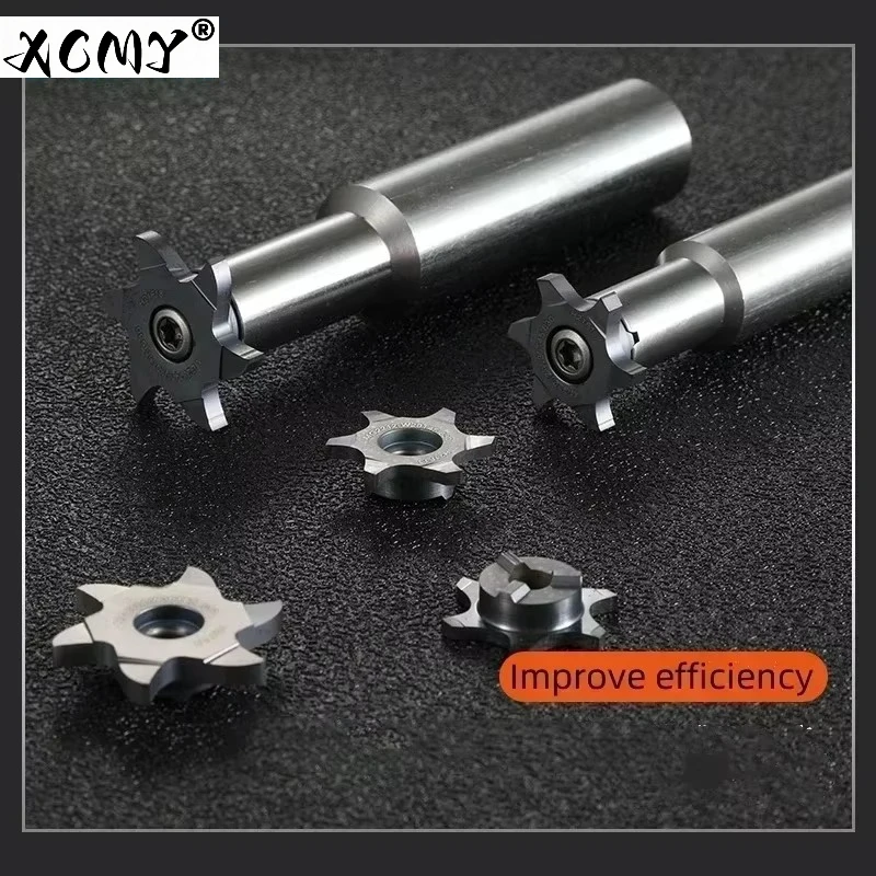 TXC T-slot Fresa Serie Di Fresatura Bloccare Il Tipo Di Dente Thread a Coda Di Rondine Tornitura Faccia CNC Slotting Cutter