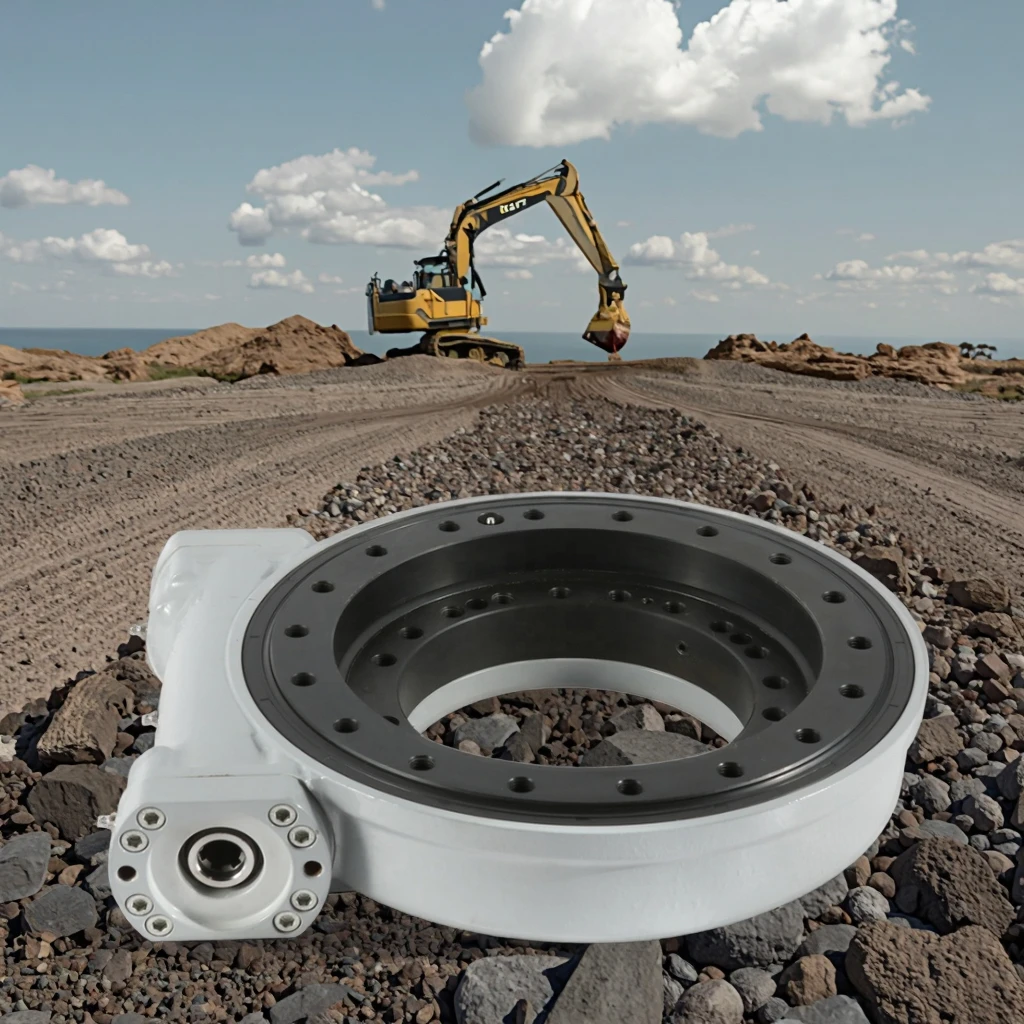 

Aerial Working Platform Crane Slewing Drive with Worm Gearing Arrangement ODM Customizable WH14-84-RH-250A-REV.A