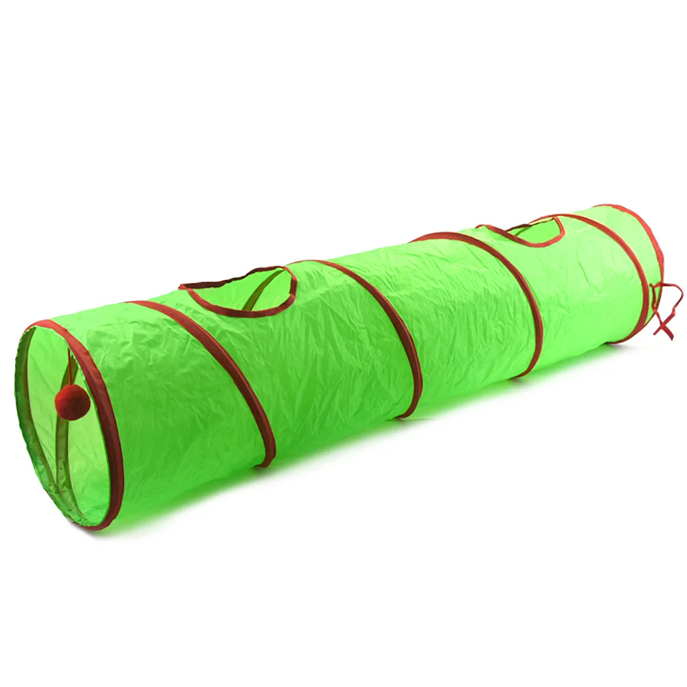 Christmas Cat Tunnel Pet Supplies Fun Toy Play Tunnel Tube Funny Kitten Toys Foldable Toys For Cat Pet Training Interactive