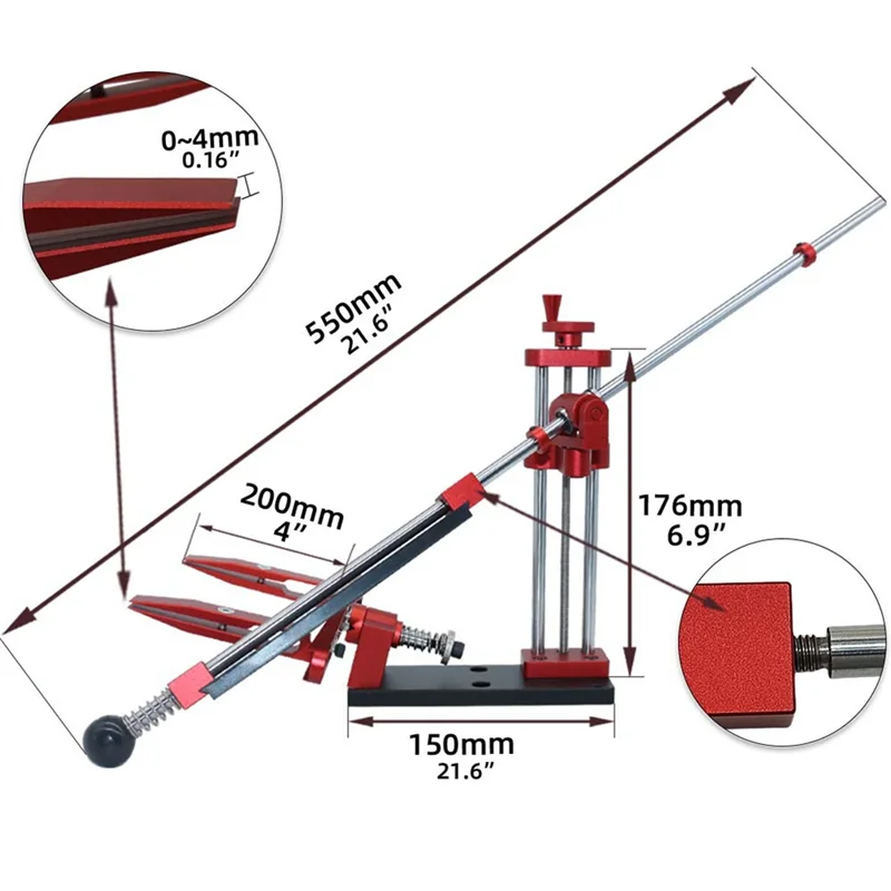 

HGHO 360° Rotation Flip Fixed-Angle Knife Sharpening Kit -Professional Knife Sharpener With Whetstones-A Easy Install Easy To Us