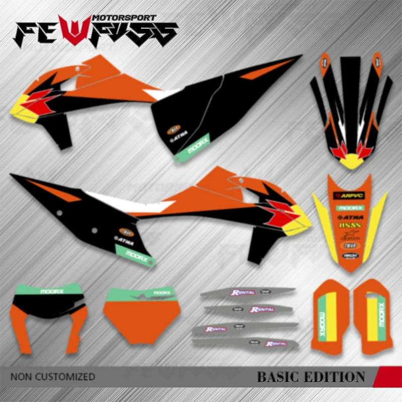 

Fewfuss For KTM EXC EXC-F 2020-2023 Custom Team Graphics DECALS Stickers Fit For SX SXF 150 200 250 300 350 450 500 2019-2022