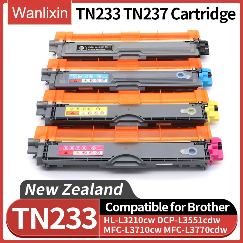 NZ .TN233 TN237 toner cartridge Compatible for Brother HL-L3210cw DCP-L3551cdw MFC-L3710cw MFC-L3770cdw Printer Color toner