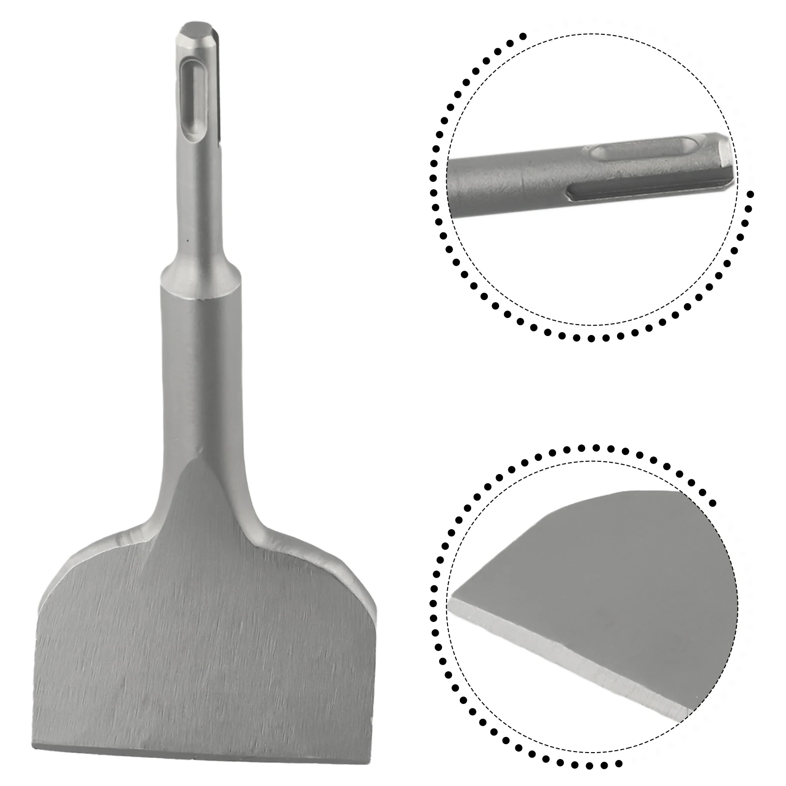 For Walls Tiles Old Plaster Manual Tool Tile Chisel W:75mm 15 Degrees Cemented Carbide Dia:10mm L:180mm 2022 NEW