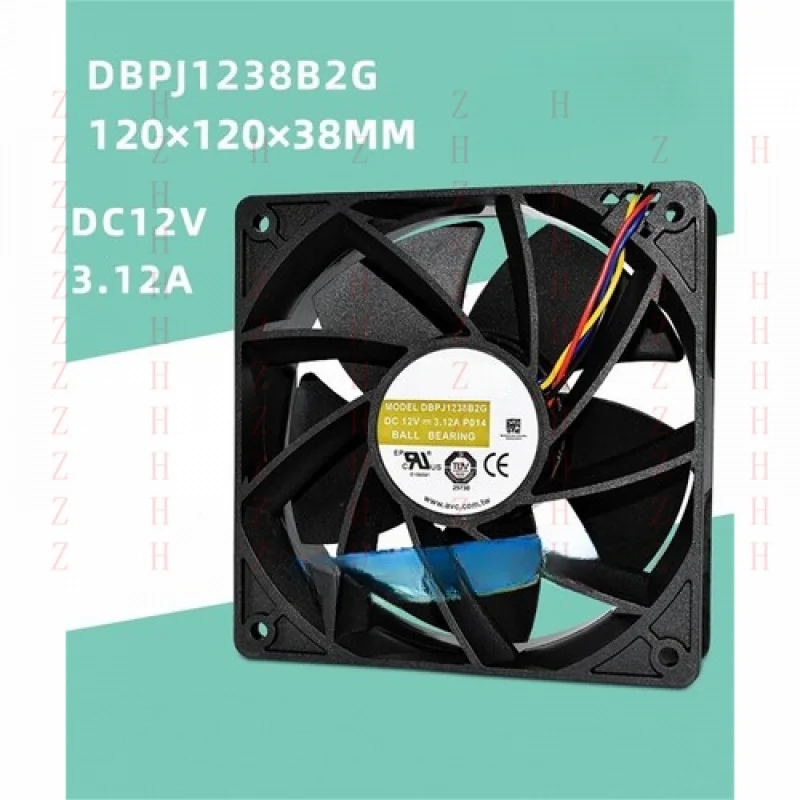 

XXZ FOR 1/piece AVC DBPJ1238B2G 12038 12V3.12A 12CM High Air Volume PWM Temperature Fan