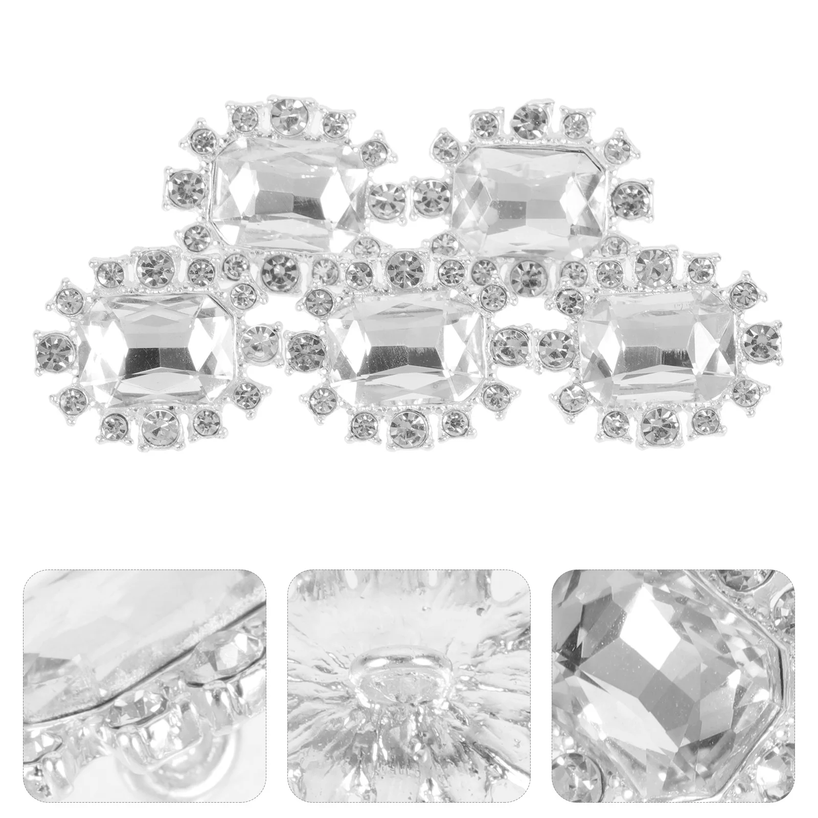 

5Pcs Sturdy Household Buttons Elegant Clothing Accessory Long Service Life Hard Shiny Decorative DIY Handmade Clothing Supplies