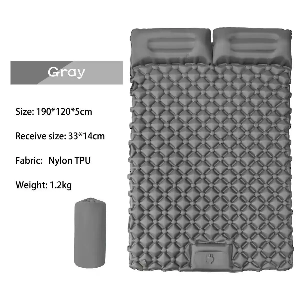 Outdoor Camping Double Inflatable Mattress Extra Wide Sleeping Pad Ultralight Folding Bed Sleeping Mat Car Travel Mat
