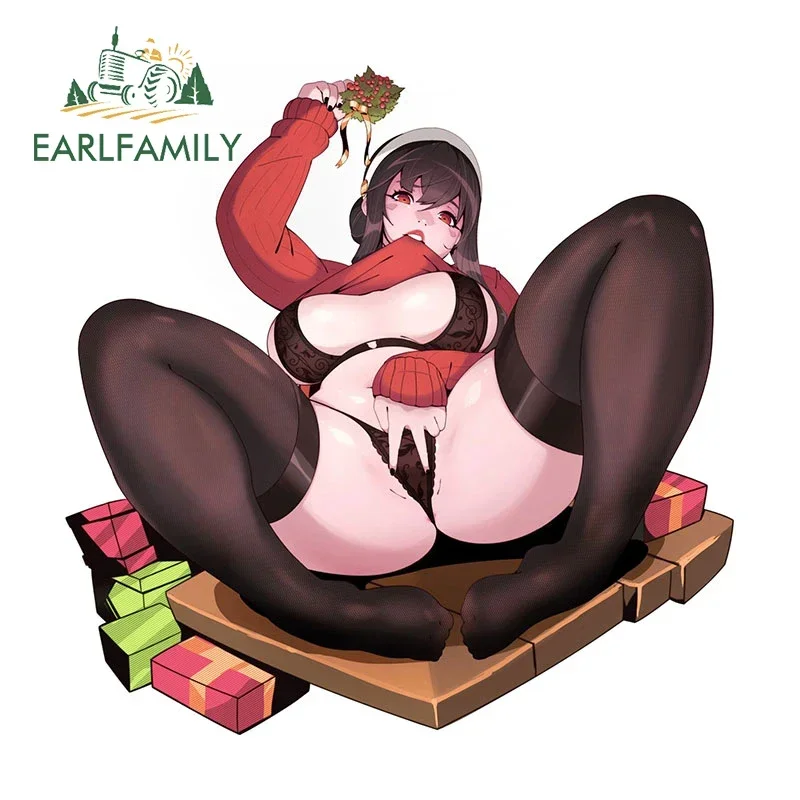 

EARLFAMILY 13cm for Yor Sexy Car Stickers Car Styling Sunscreen Decals Scratch-Proof Caravan Surfboard Simple Decoration