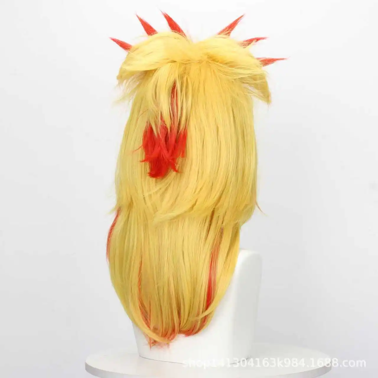 Perruque de Cosplay synthétique Anime Rengoku Kyoujurou, cheveux jaunes-rouges pour hommes et femmes, fête de carnaval d'halloween, accessoire de Costume de jeu de rôle