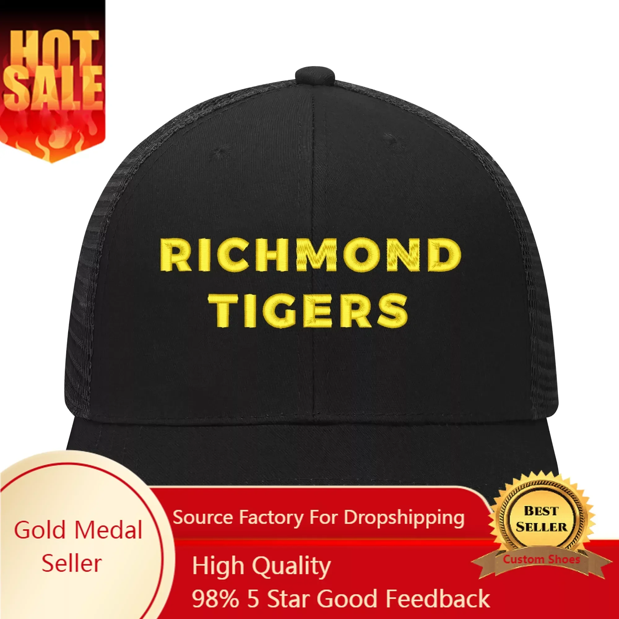 

Richmond Australian Football Embroidery Hat Mens Womens High Quality Casual sports cap breathable Custom Made Adjustable Size